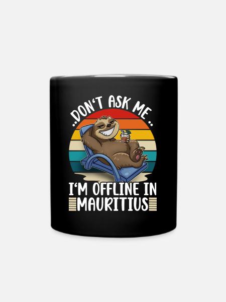 Voyage de vacances à l’île Maurice Paresseux - Mug uni - noir