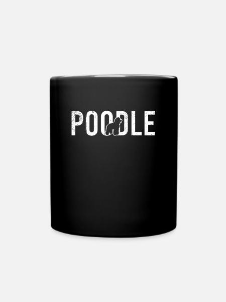 Pudel poodle - Tasse einfarbig - Schwarz
