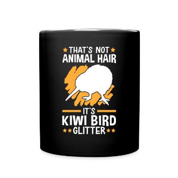 Kiwi Bird Glitter Oiseau de Nouvelle-Zélande - Mug uni - noir - Devant