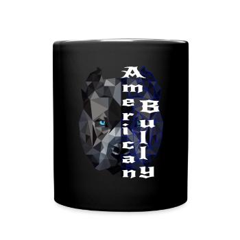 American Bully ligne bleue Design - Mug uni - noir - Devant