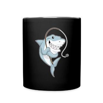 Pêche à la canne à pêche pour les pêcheurs de requins - Mug uni - noir - Devant
