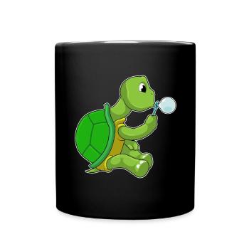 Turtle Soap Bubbles - Full Colour Mug - black - Front