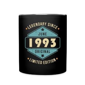 Juin 1993 Vintage Retro Anniversaire - Mug uni - noir - Devant