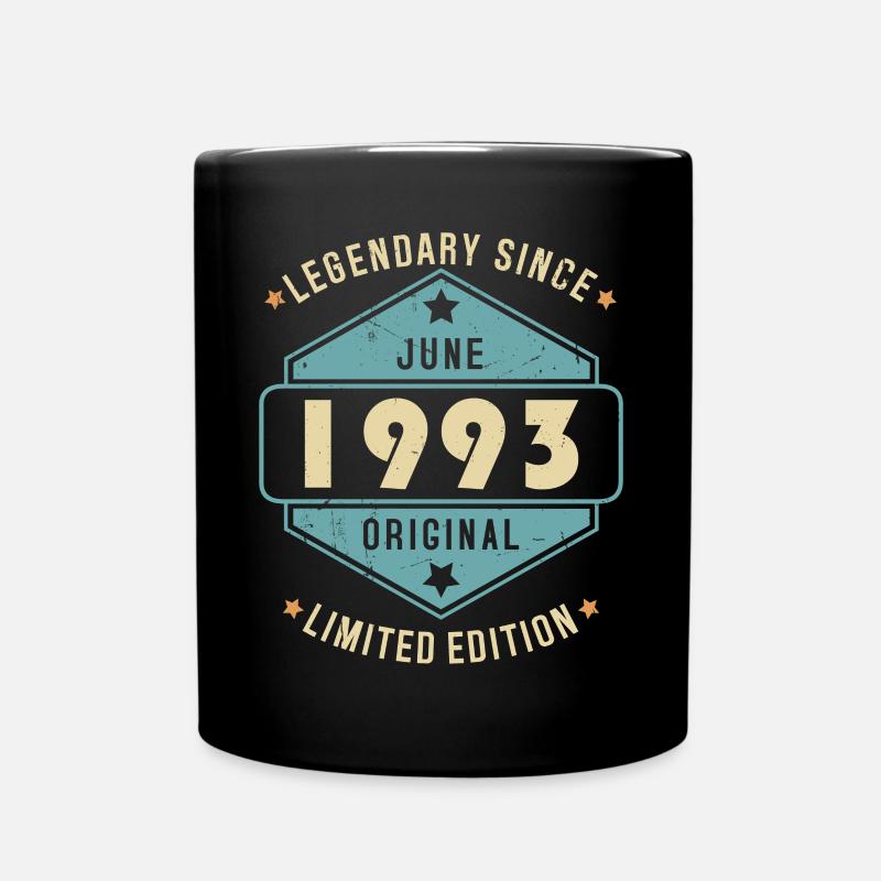 Juin 1993 Vintage Retro Anniversaire - Mug uni - noir