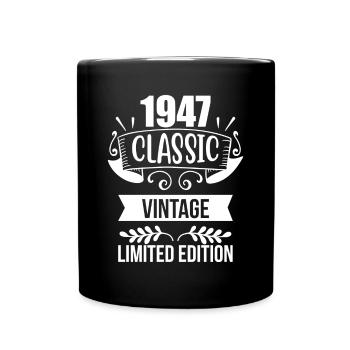Vintage Classic né en 1947 - Mug uni - noir - Devant