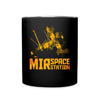 Mir Space Station - Full Colour Mug - black - Front