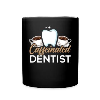 Dentiste caféiné Buveur de caféine Dentisterie - Mug uni - noir - Devant