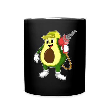 Avocado Handwerker Bohrmaschine Handwerk - Tasse einfarbig - Schwarz - Vorne