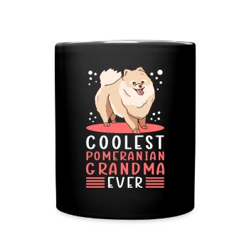 Pomeranian Grandma Dog Dog Owner Gift - Full Colour Mug - black - Front