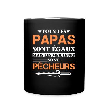 Cadeau Papa Pecheur Humour Peche - Mug uni - noir - Devant