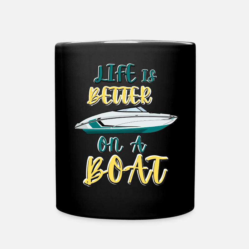 Boot Regatta . Motorboot Motoryacht . Yacht Segeln - Tasse einfarbig - Schwarz