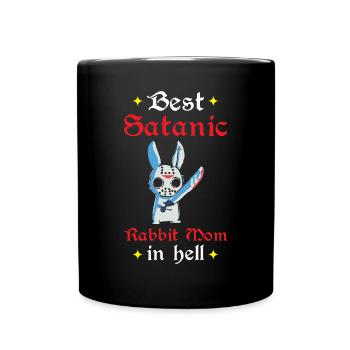 Lapin Mama en Enfer Gothique Lapin Maléfique - Mug uni - noir - Devant