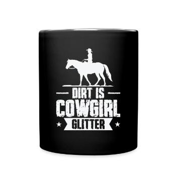 Cowboy Bull Riding Western Riding Rodeo Gift - Full Colour Mug - black - Front