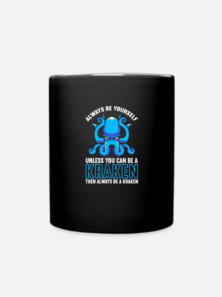 Krake - Tasse einfarbig - Schwarz