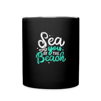 Vacances à la plage Été Soleil Mer Cadeau de vacances - Mug uni - noir - Devant