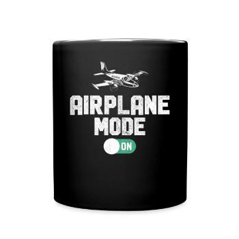 Airplane Pilot Vintage Airplane - Full Colour Mug - black - Front