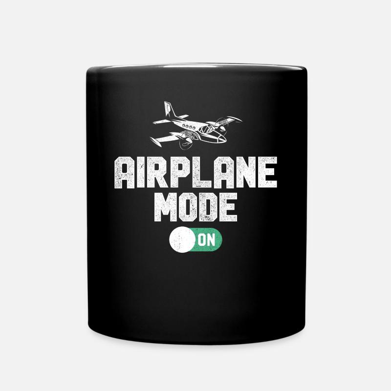 Airplane Pilot Vintage Airplane - Tasse einfarbig - Schwarz
