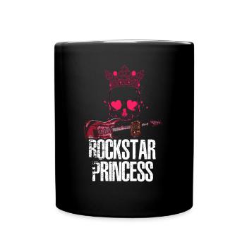 Princesse Rocker Lover Skull Funny Rock Music Girl - Mug uni - noir - Devant