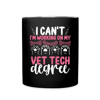 Vet Tech Funny Vet Tech Student Vet Tech School - Full Colour Mug - black - Front