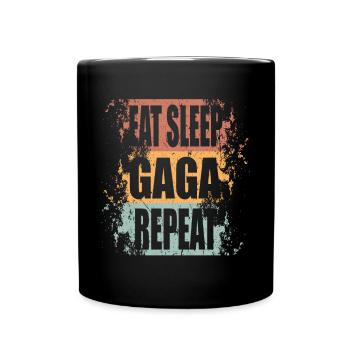 Gaga Ball Eat Sleep Repeat - Full Colour Mug - black - Front