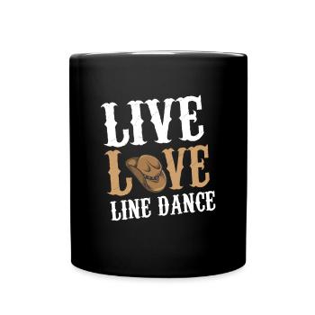 Linedance Dancer Dancer Cowboy Outfit Wild West Fan - Full Colour Mug - black - Front