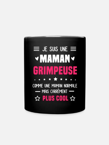 maman grimpeuse maman normale mère escalade - Mug uni - noir