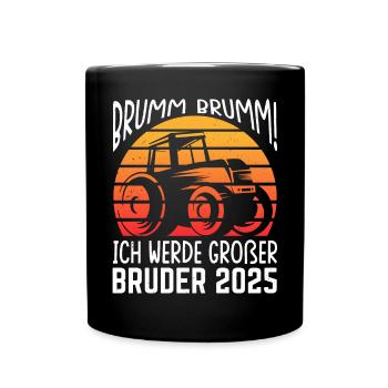 Großer Bruder 2025 - Tasse einfarbig - Schwarz - Vorne