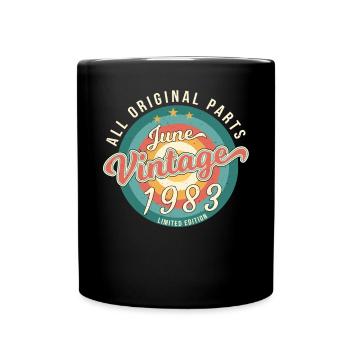 Salutations d’anniversaire 1983 Juin - Mug uni - noir - Devant