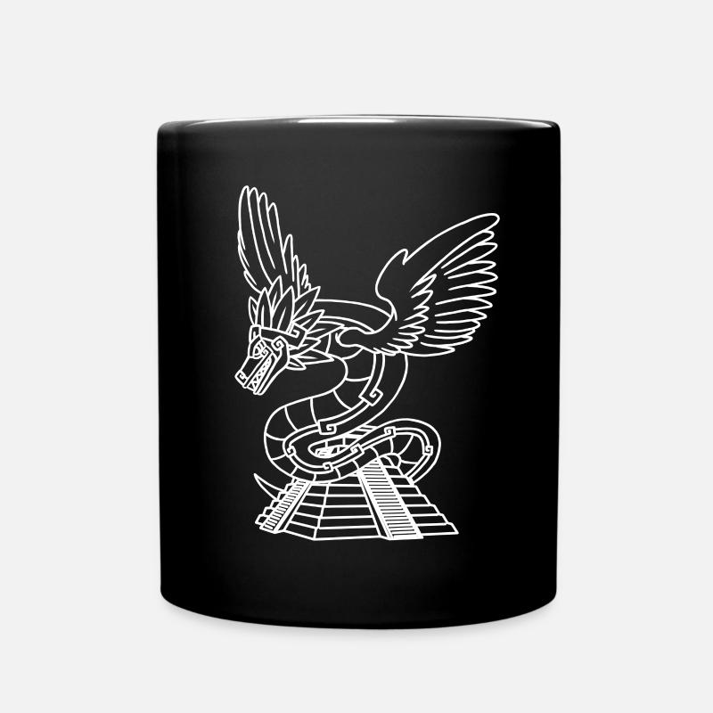 Quetzalcoatl Aztec Serpent Temple Maya Inca - Mug uni - noir