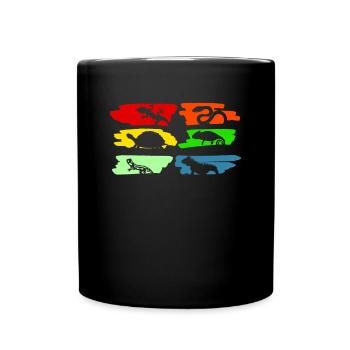 Vintage Retro Reptiles Crocodile - Mug uni - noir - Devant