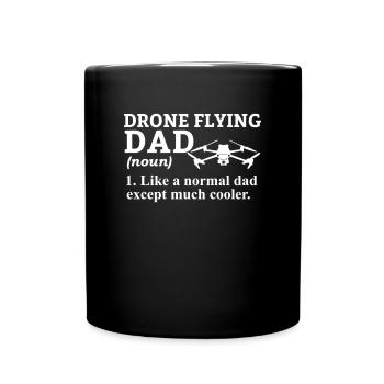 Drohne Drohnen Drohnenpilot Quadcopter - Tasse einfarbig - Schwarz - Vorne