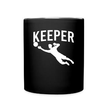 Torwart Keeper - Tasse einfarbig - Schwarz - Vorne