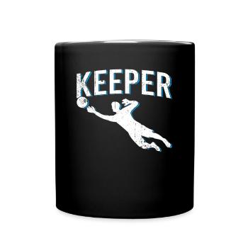 Torwart Keeper - Tasse einfarbig - Schwarz - Vorne