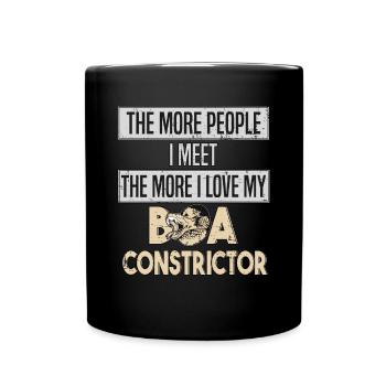 Boa Constrictor Snake Love - Full Colour Mug - black - Front