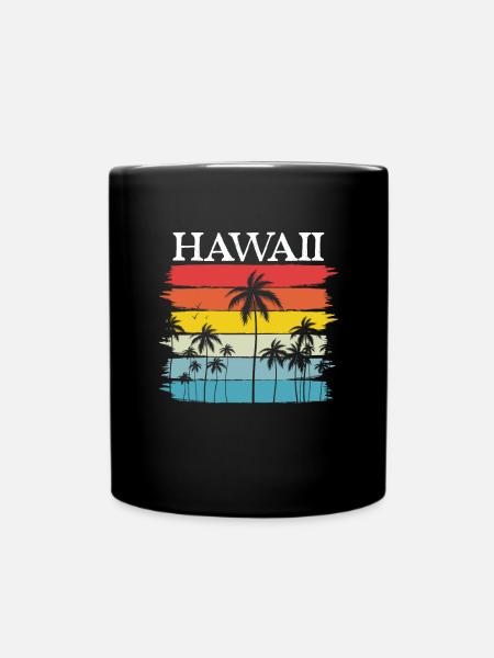 Hawaii - Tasse einfarbig - Schwarz