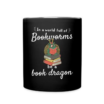 Dans un monde plein de rats de bibliothèque Soyez un - Mug uni - noir - Devant