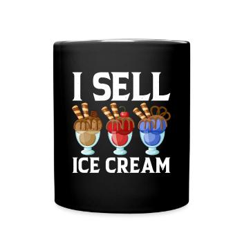 Je vends de la crème glacée Sorbet Icicles Mochi - Mug uni - noir - Devant