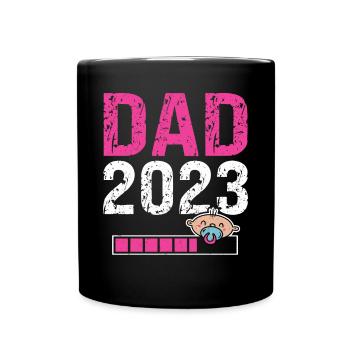 Papa Est. 2023 Genre Révéler la fête des pères - Mug uni - noir - Devant