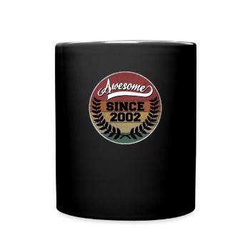 Awesome since 2002 Born 2002 Birthday - Full Colour Mug - black - Front