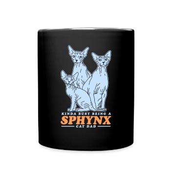 Sphynx Dad Cat Dad Cat Owner Gift - Full Colour Mug - black - Front
