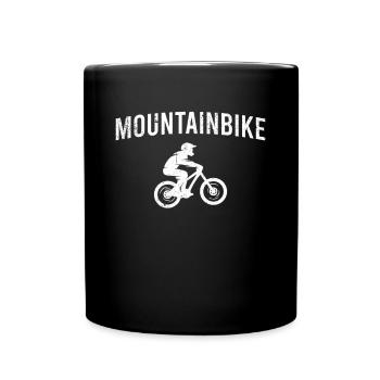 Mountainbike - Tasse einfarbig - Schwarz - Vorne