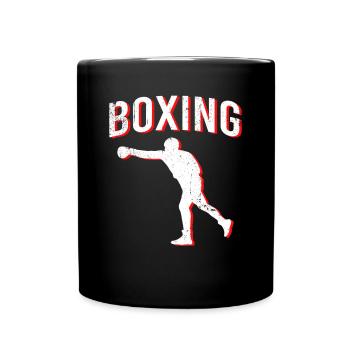 Boxen boxing - Tasse einfarbig - Schwarz - Vorne