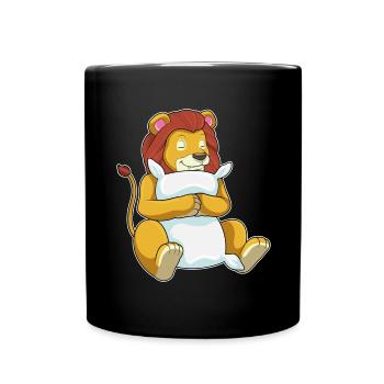 Oreiller de couchage Lion - Mug uni - noir - Devant