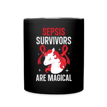 Les survivants de la septicémie sont une licorne magique Sepsis - Mug uni - noir - Devant