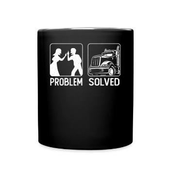 Trucker Truck Driver Wife Husband - Tasse einfarbig - Schwarz - Vorne