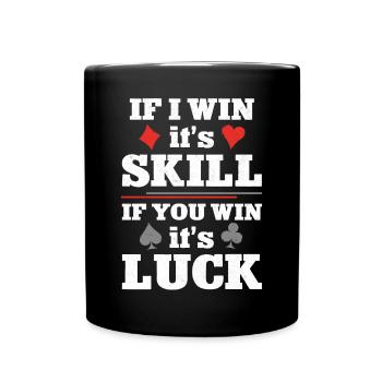 Poker Cards Vintage If I Win It'S - Full Colour Mug - black - Front