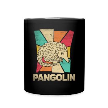 Scaly Anteater Pangolins Cute Pangolin Silhouette - Tasse einfarbig - Schwarz - Vorne