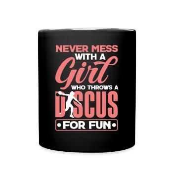 Discus Throwing Discus Thrower Track and Field - Tasse einfarbig - Schwarz - Vorne