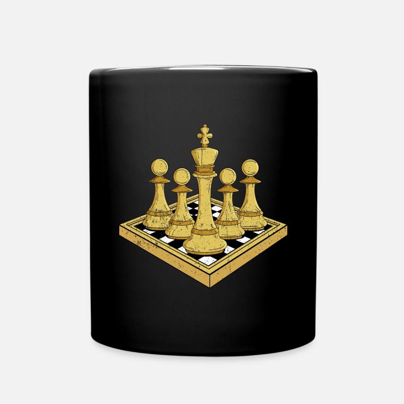 Jeu de plateau cadeau d’échecs Jeu d’échecs Échiquier - Mug uni - noir