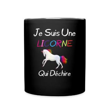 Je Suis Une Licorne - Mug uni - noir - Devant